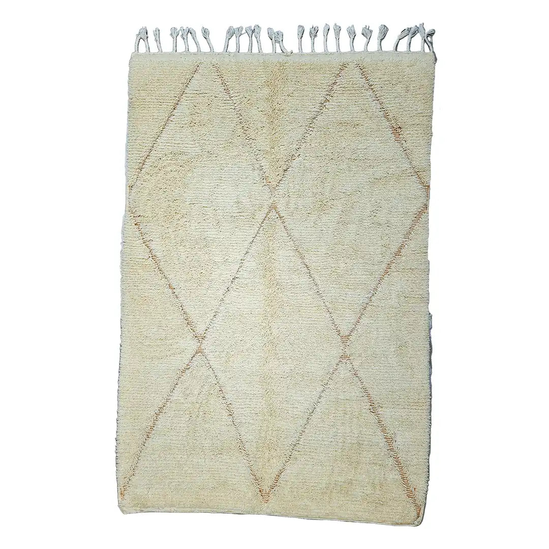 Beni Ouarain - Tappeto (Bianco/Rosa) - Unico nel suo genere!