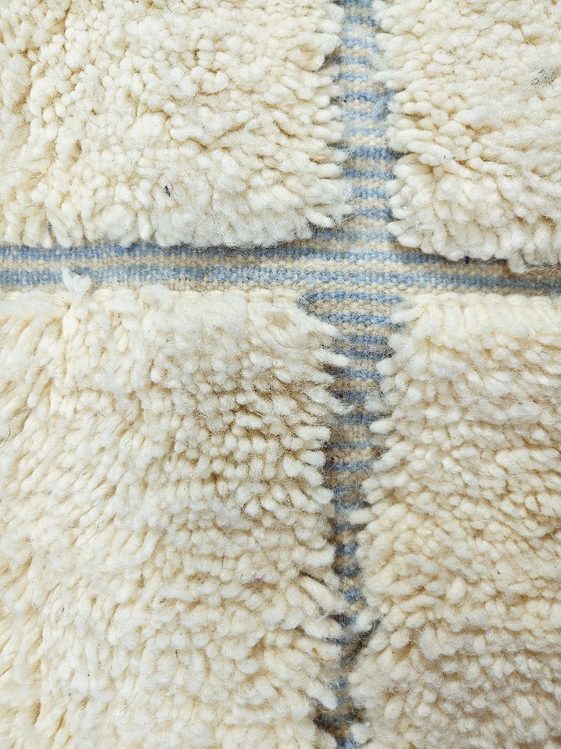 Beni Ouarain - Rug (White/Blue) XL - Vibes del Mundo