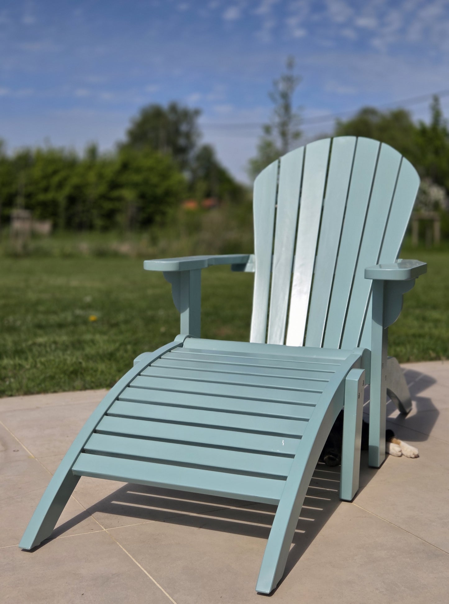 Voulisma - Chaise Adirondack avec repose-pieds