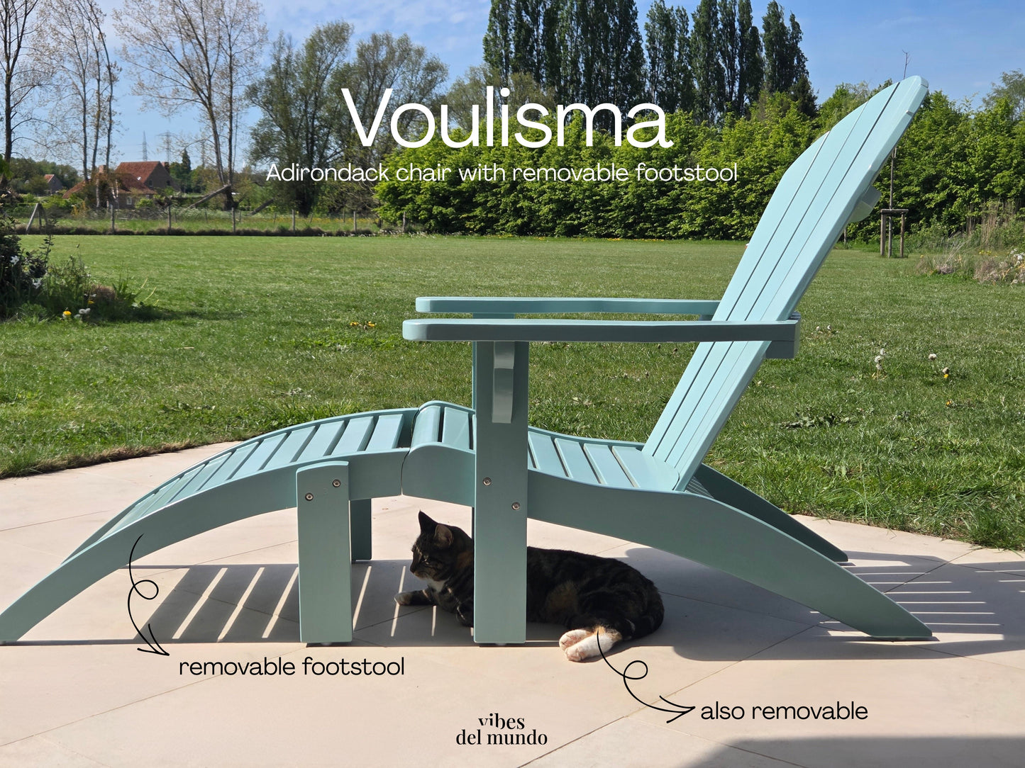 Voulisma - Chaise Adirondack avec repose-pieds