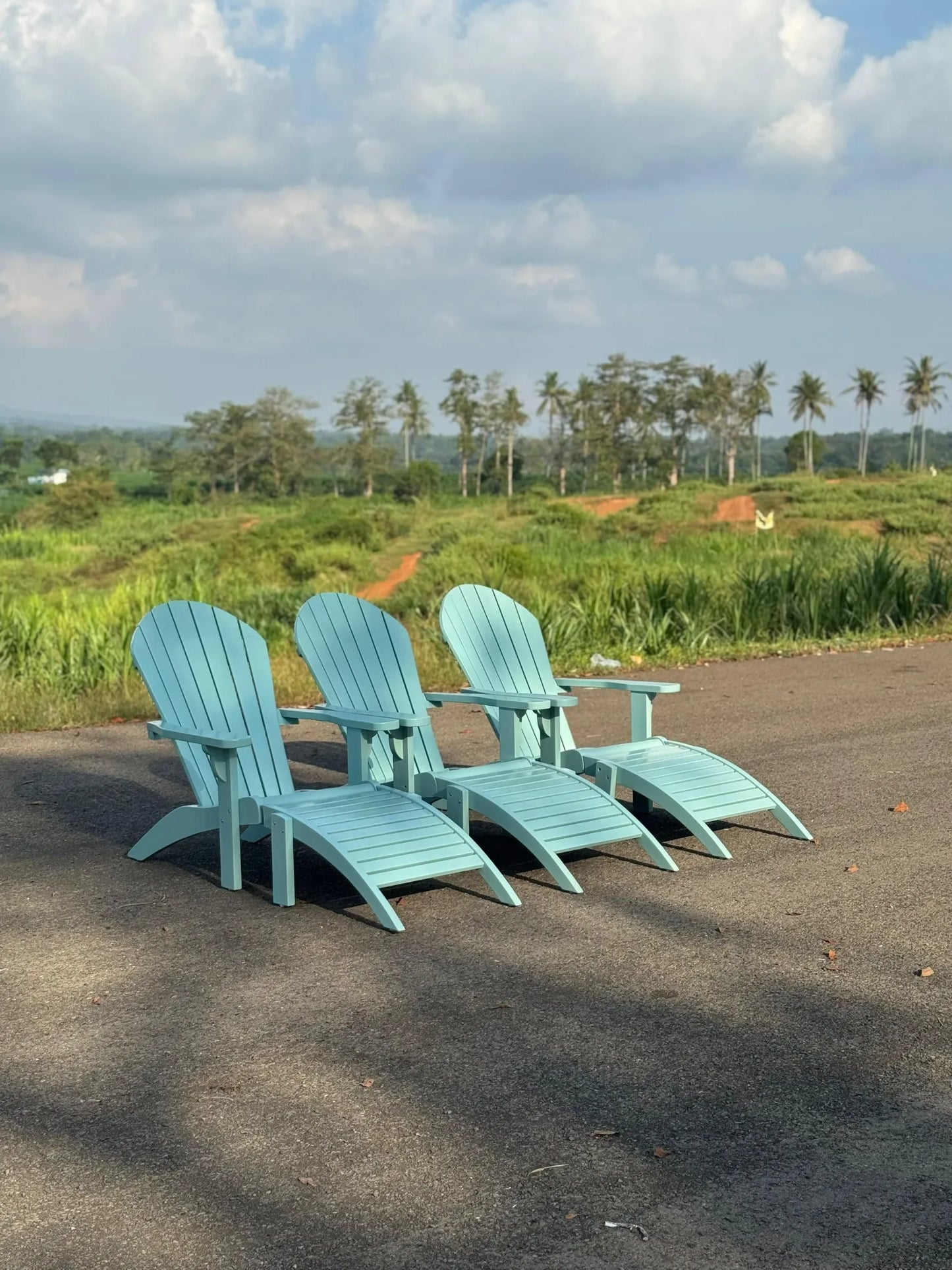 Voulisma - Chaise Adirondack avec repose-pieds