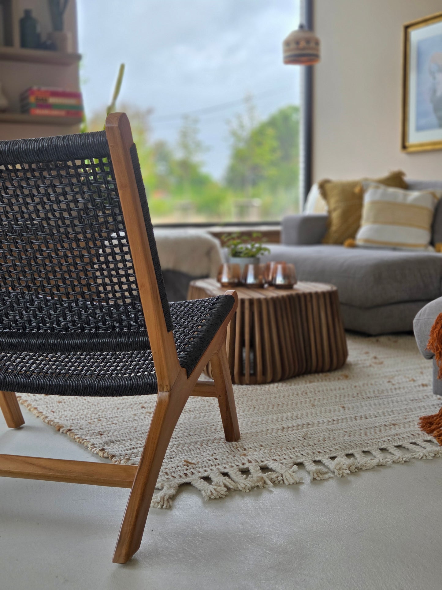 Siga-Siga – Sillón lounge de teca y tejido