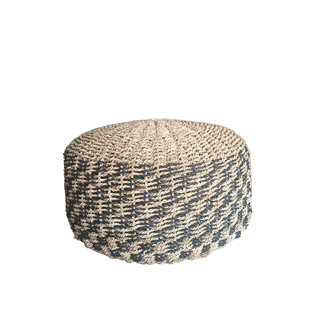 Boho Pouf in Raffia