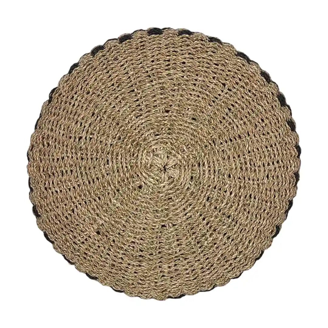 Boho Pouf in Raffia