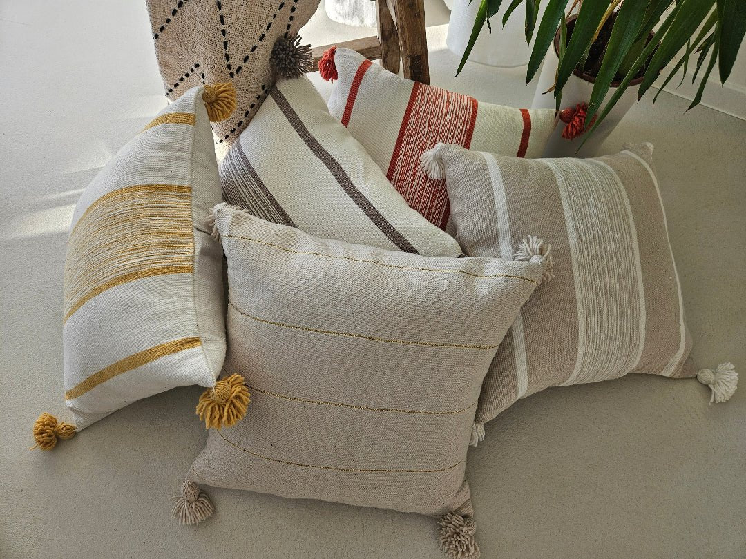 Murih (Sable) - Housse de coussin - Vibes del Mundo
