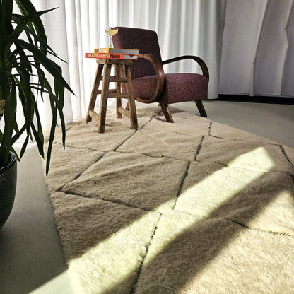 Beni Ouarain - Rug (White/Black) - One of a kind!