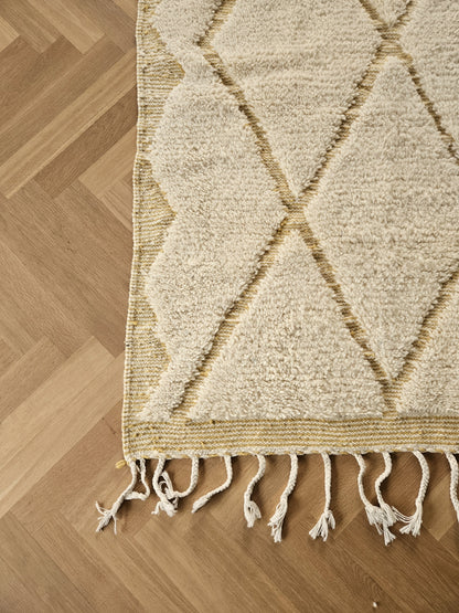 Beni Ouarain - Tapijt (Wit/Geel) - Uniek exemplaar!