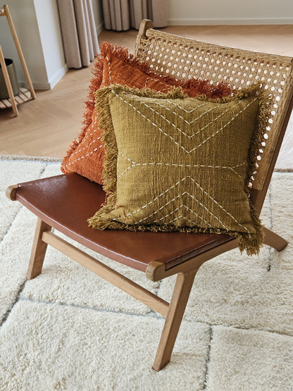 Beni Ouarain - Tapis (Blanc/Bleu) XL - Unique en son genre !