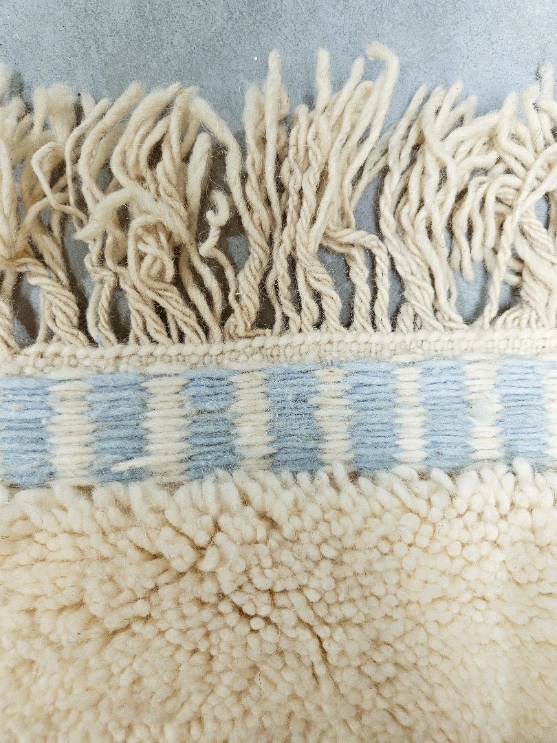 Beni Ouarain - Teppich (Weiß/Blau) XL