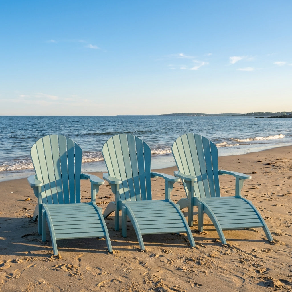 Voulisma - Adirondack chair with footstool