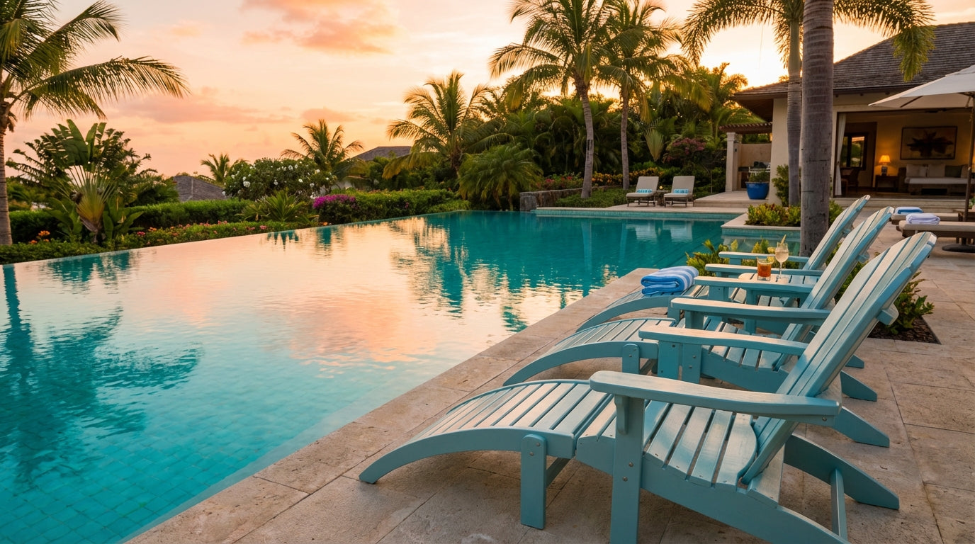 Voulisma - Adirondack chair with footstool