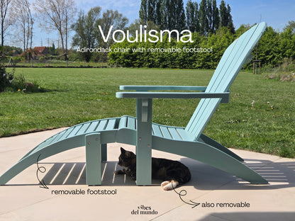 Voulisma - Chaise Adirondack avec repose-pieds