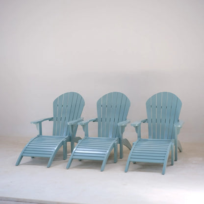 Voulisma - Adirondack chair with footstool