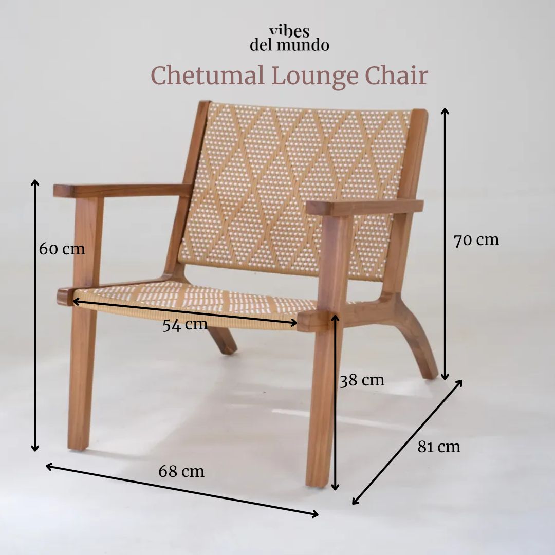 Chetumal - Teak and Rattan Lounge chair