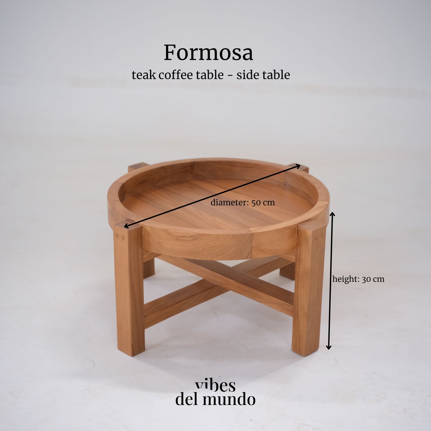 Formosa - Mesa de centro artesanal de teca
