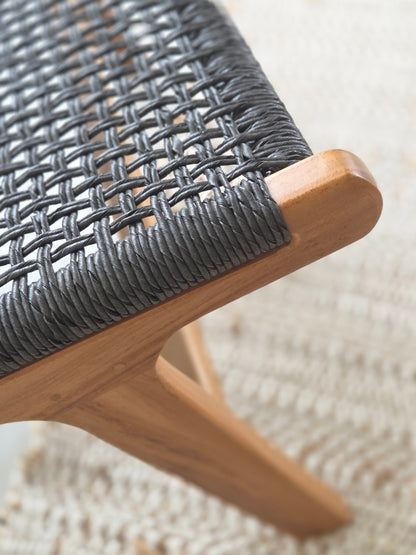 Siga-Siga – Sillón lounge de teca y tejido