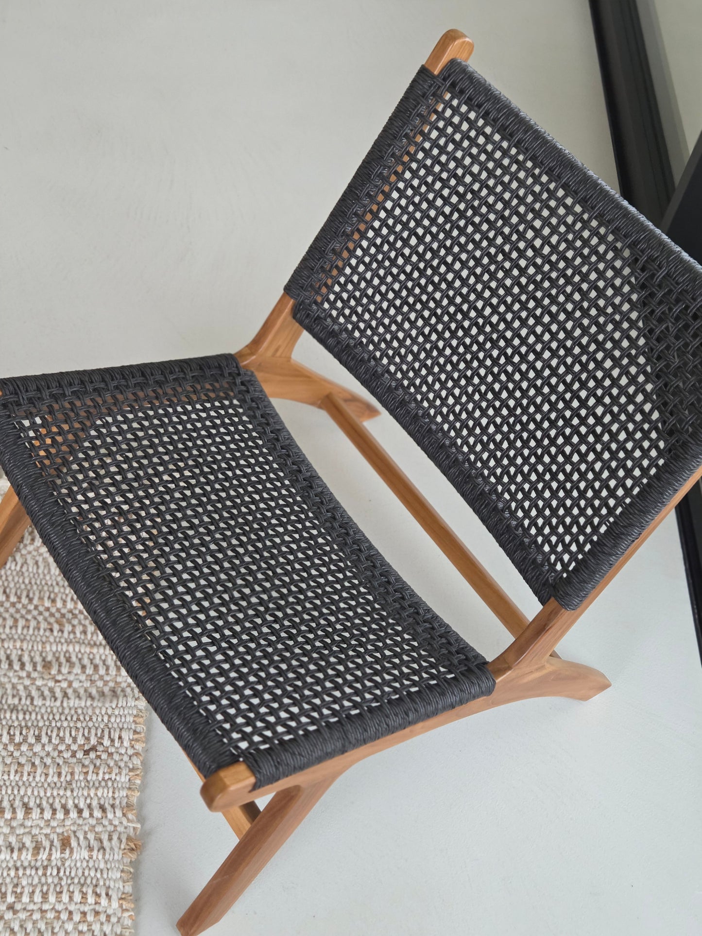 Siga-Siga – Sillón lounge de teca y tejido