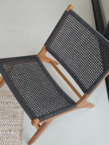 Siga-Siga – Sillón lounge de teca y tejido