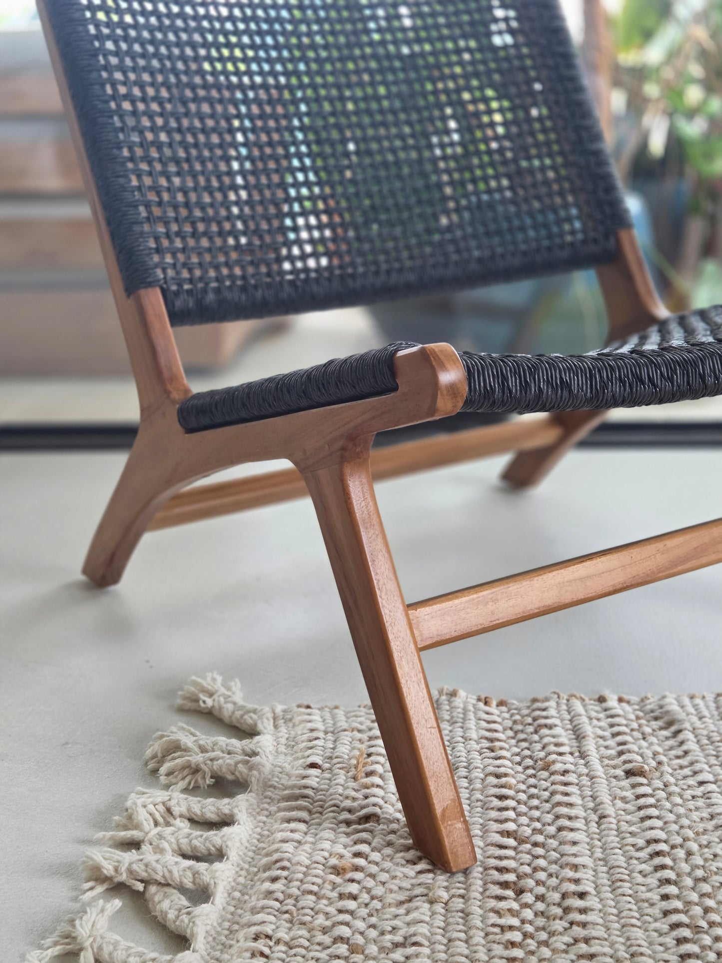 Siga-Siga – Sillón lounge de teca y tejido