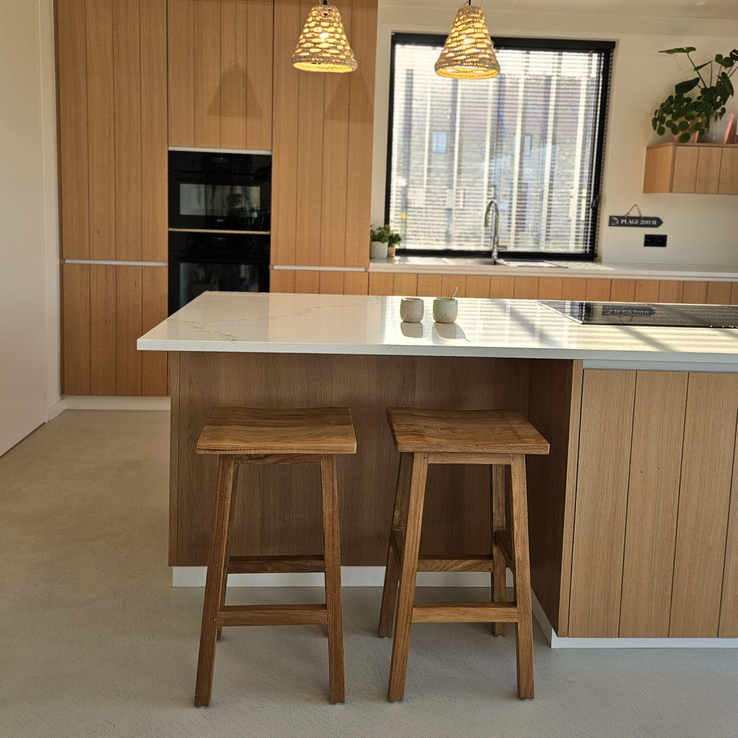 Loulé - Solid Teak Bar Stool