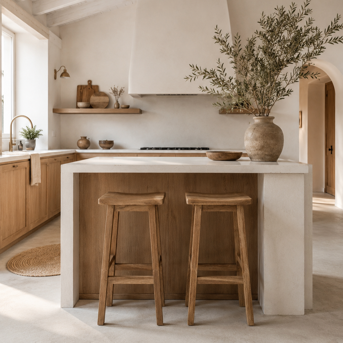 Loulé - Solid Teak Bar Stool