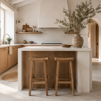 Loulé - Solid Teak Bar Stool