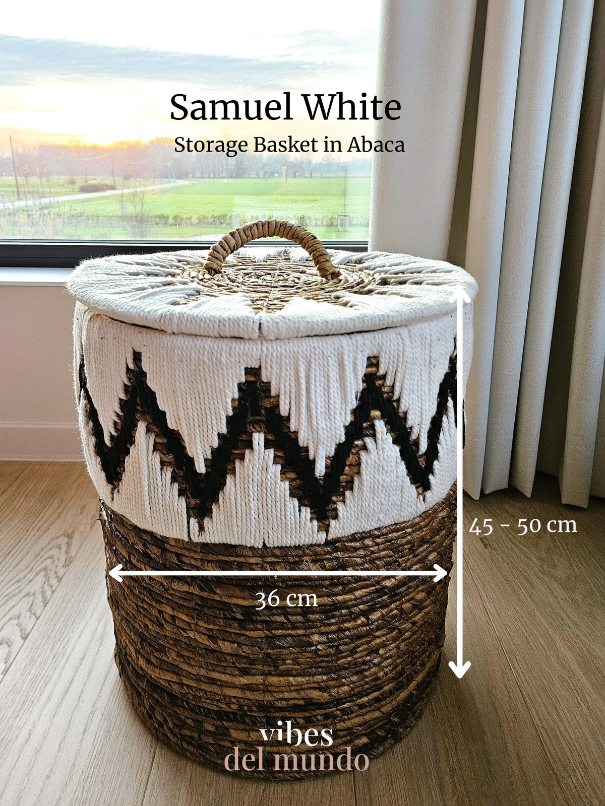 Samuel White - Abaca Storage Basket with Lid