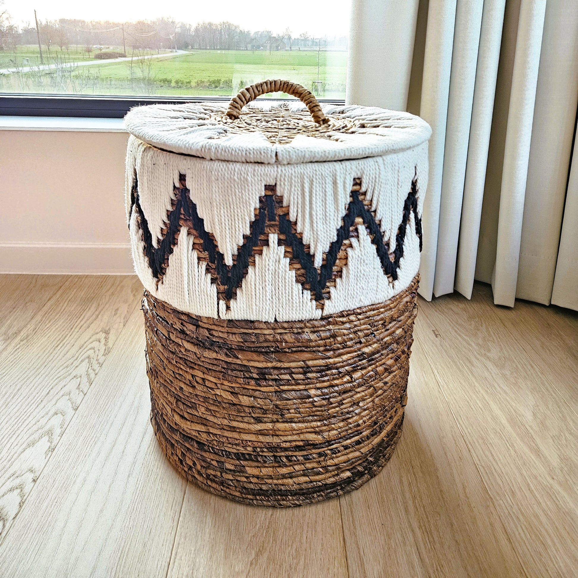 Samuel Aufbewahrungskorb – Boho Eleganz mit Deckel – Vibes del Mundo