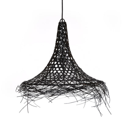 Calisto - Black Rattan Pendant Lampshade in Boho Style