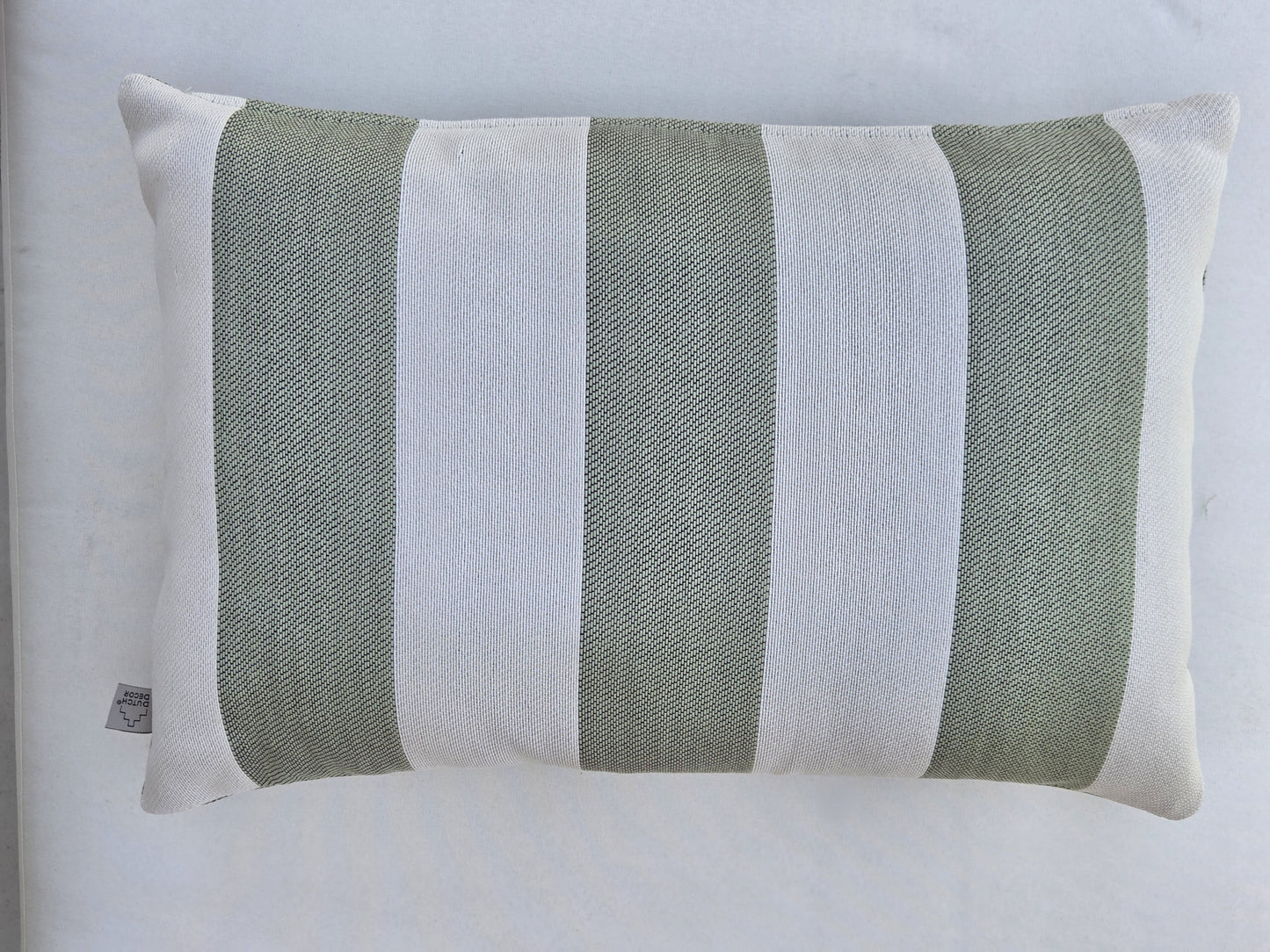 Coussin d'extérieur Cyrus Swamp Green 40x60 cm – Motif rayé